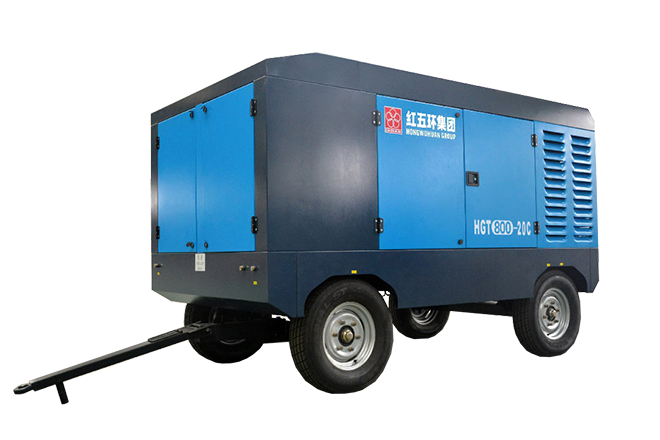 Portable screw air compressor